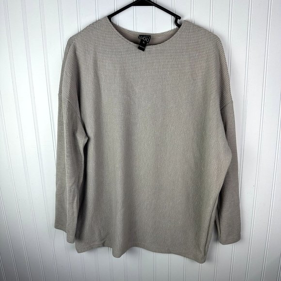 Clara Sun Woo‎ Tan Ribbed Top Size XL - Picture 1 of 3